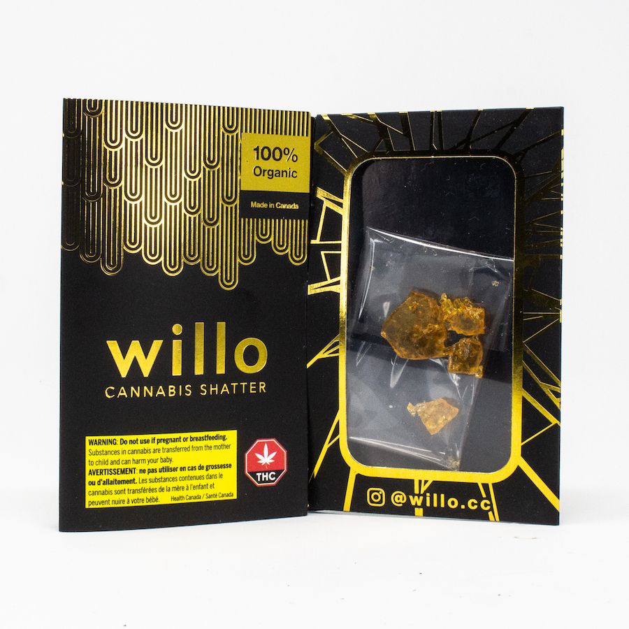 1G Blue Dream (Sativa) THC Shatter by Willo Extractions